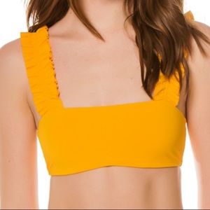 Onia x We Wore What Como Bikini Top Black